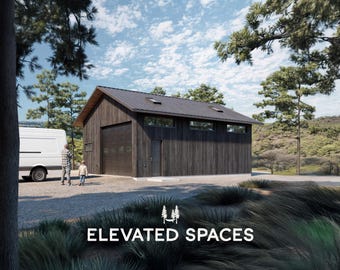 2-Car Garage Plans with Loft: 22x32 Workshop, 1 Bed/Bath (PDF & DWG) - Detached Garage - Real Projects Built by Real People
