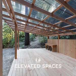 Planos de pérgola moderna de 15 x 22 (PDF) - Planos de pabellón - Dibujos de construcción - Planos para cocina exterior, cenador, cobertizo, refugio