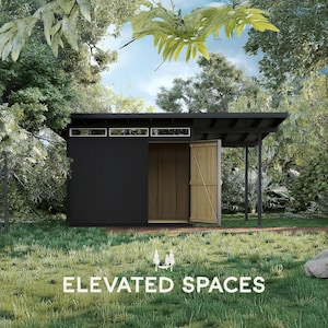 8X12 Modern Shed Plans PDF - Step-by-Step Illustrated DIY Guide - 3D Sketchup Model - Shed with Porch (Construction drawings/blueprints)