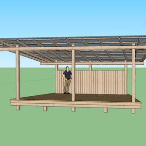 Covered Pergola Plans PDF Gazebo Plans Pavilion Plans Lean To Awning Covered Deck Hammock Stand Arbor image 7