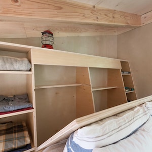 Tiny House Cabin with Bathroom Plans PDF- 14X20 ft - Tiny House Blueprint with Loft, Construction Drawings - Modern Redwood Cabin Floorplan image 15