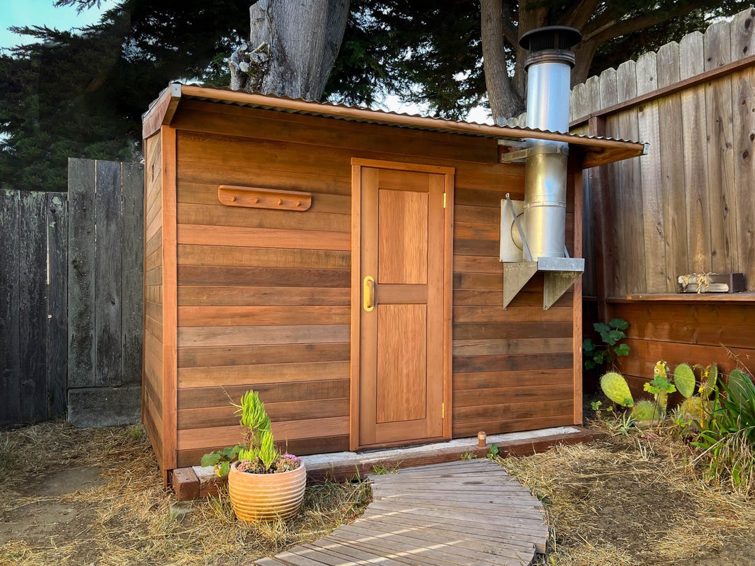 Image showcasing Backyard Sauna Plans PDF - Shed - off Grid - Outdoor Bathroom Plans ...