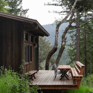 Tiny House Cabin with Bathroom Plans PDF- 14X20 ft - Tiny House Blueprint with Loft, Construction Drawings - Modern Redwood Cabin Floorplan image 6