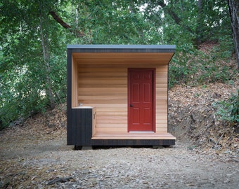 Modern Outhouse Plans PDF - Shed - Compost Toilet - Off Grid - Outdoor Bathroom Plans - Lean To Shed Plans - Tiny House Plans - Blueprint