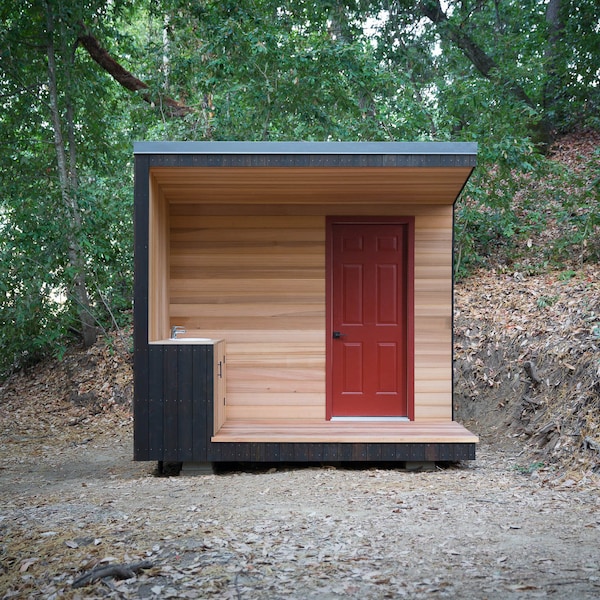 Modern Outhouse Plans PDF - Shed - Compost Toilet - Off Grid - Outdoor Bathroom Plans - Lean To Shed Plans - Tiny House Plans - Blueprint