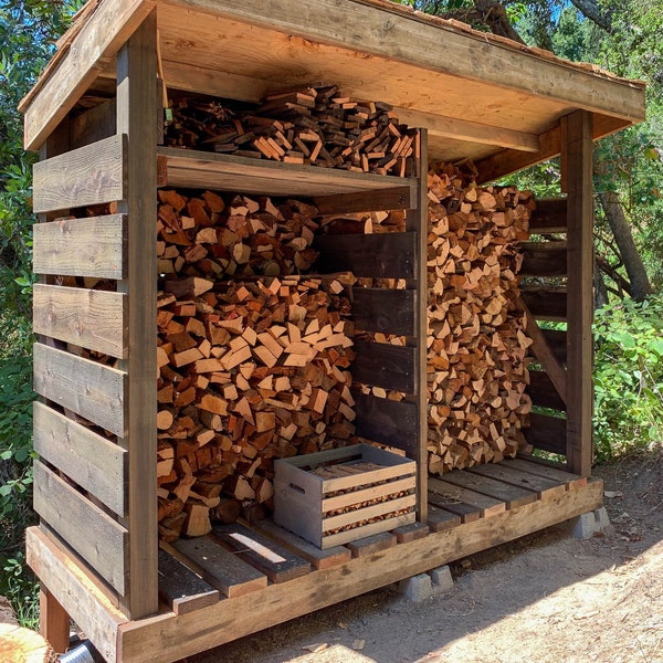 Firewood Shed Plans PDF - 30 Page Step-by-Step DIY Build Guide PDF - Firewood Storage - Firewood Outdoor - Storage Shed - Lean To Shed Plans