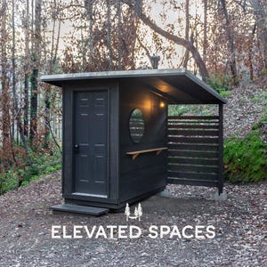 Modern Outhouse Plans PDF - Step-by-Step Guide - 4X8 ft - Shed - Composting Toilet - Outdoor Shower - Real Projects Built by Real People