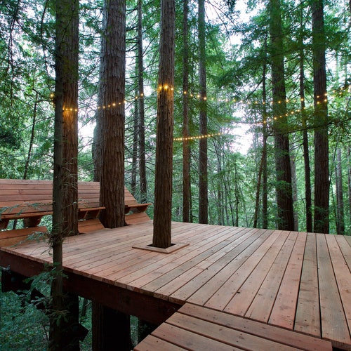 Treehouse Plans PDF Tree Deck Modern Playhouse Plans - Etsy