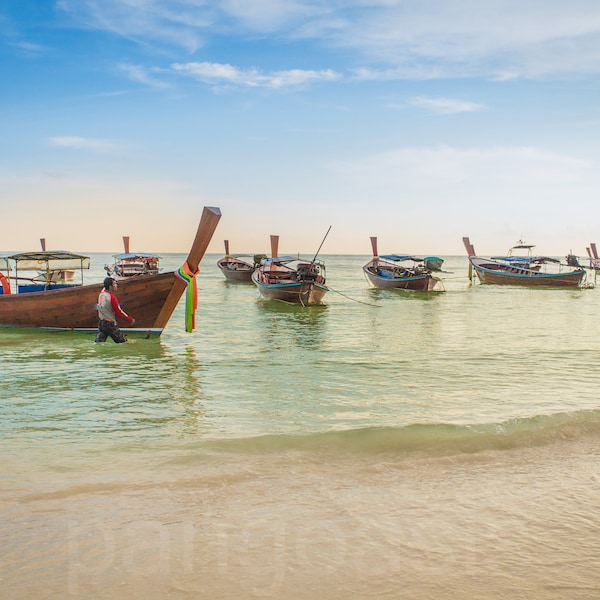 Beautiful beaches in Thailand, landscape sandy beaches and turquoise blue waters. printable nature landscape download for print