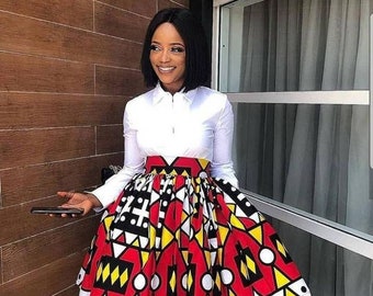 L,XL,XXL M Esty Ankara High low Flare Skirt With Two Pocket and a Belt X,S S L,XL,XXL M Esty Ankara High low Flare Skirt With Two Pocket and a Belt X,S S