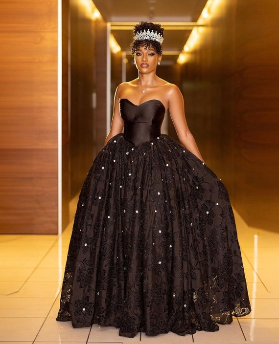 Buy BLACK BALL GOWN Online In India - Etsy India