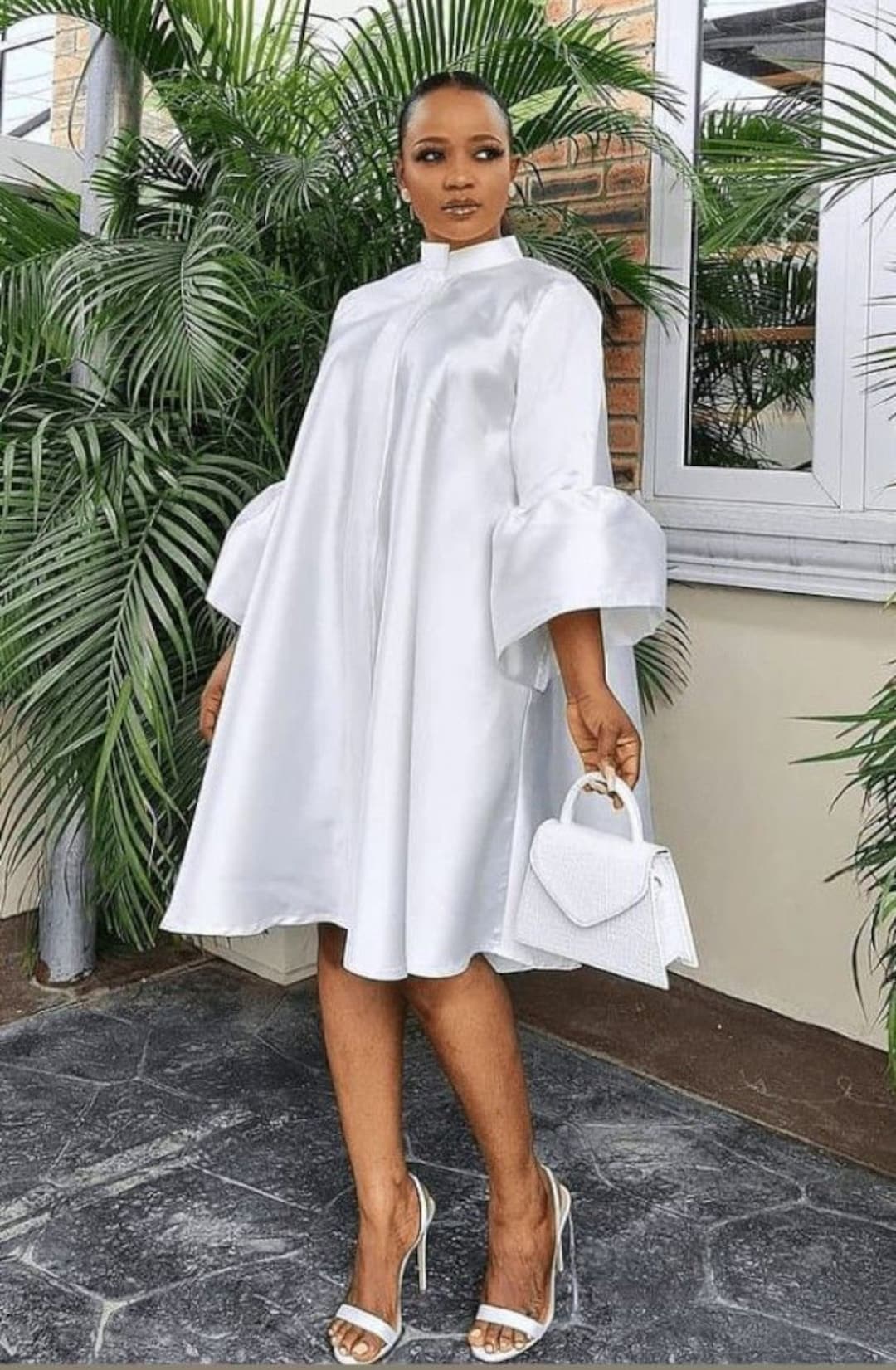 Mikado clearance silk dress