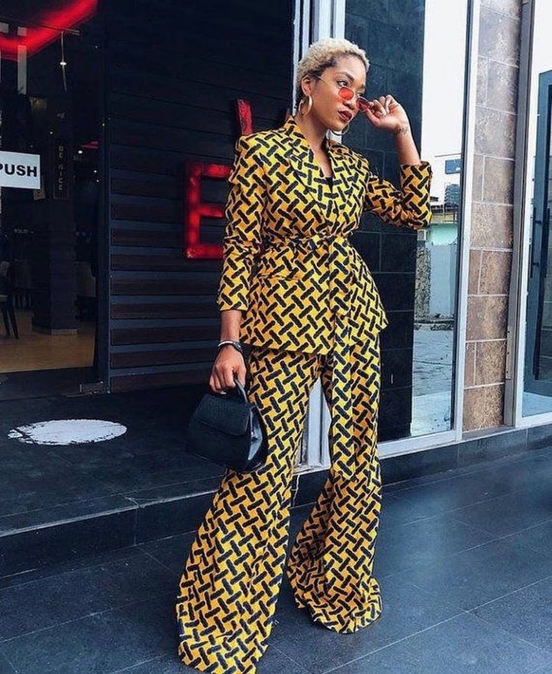 Ankara Pants Suit for Women African Print Two Piece for Etsy