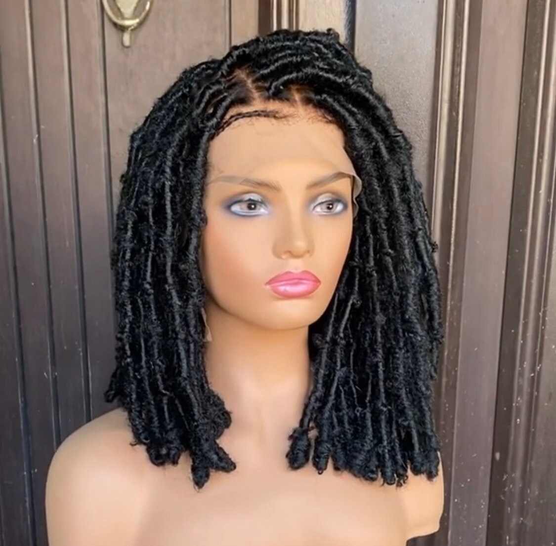 Butterfly Locs Wig,butterfly Locs, Distress Locs, Full Lace Wig,faux Locs, Dreadlocks Wig