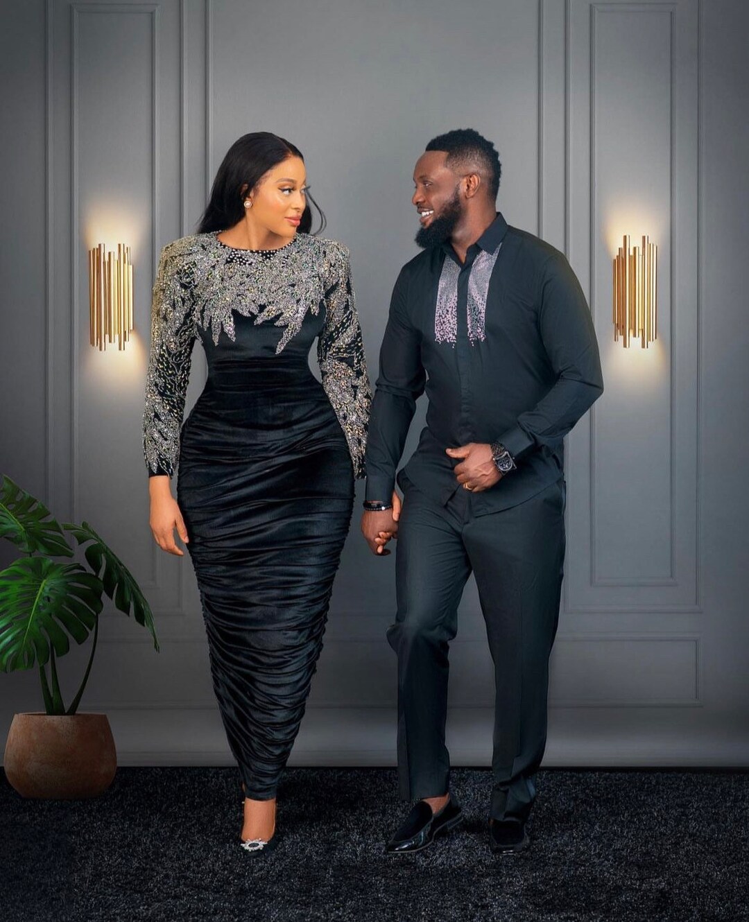 Couples Matching Outfit Pre Wedding Photoshoot Outfit Black Etsy