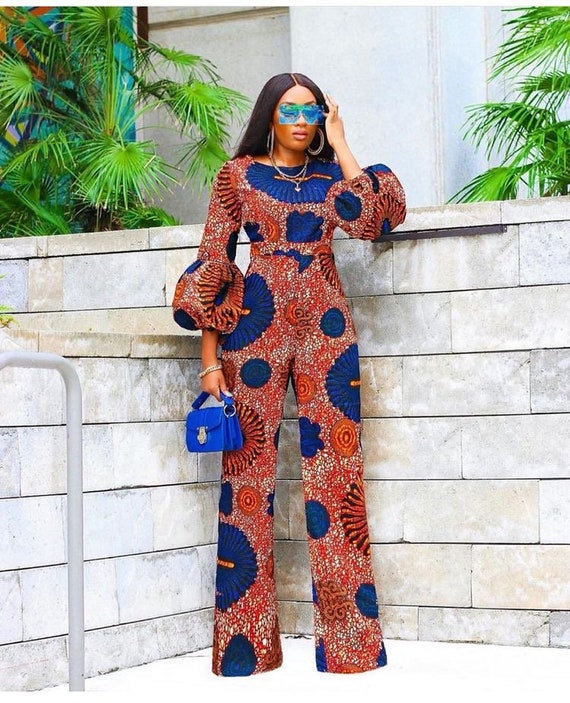 Ankara Jumpsuit, African Print Jumpsuit, African Plus Size Jumpsuit,  Jumpsuits for Women, African Jumpsuit With Sleeves, Wide Leg Jumpsuits -   Canada