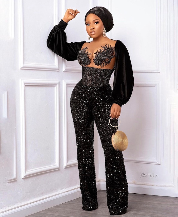 Sequin Corset Jumpsuit, Jumpsuit for Prom, Jumpsuit for Women