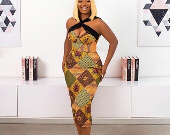 halter neck ankara styles
