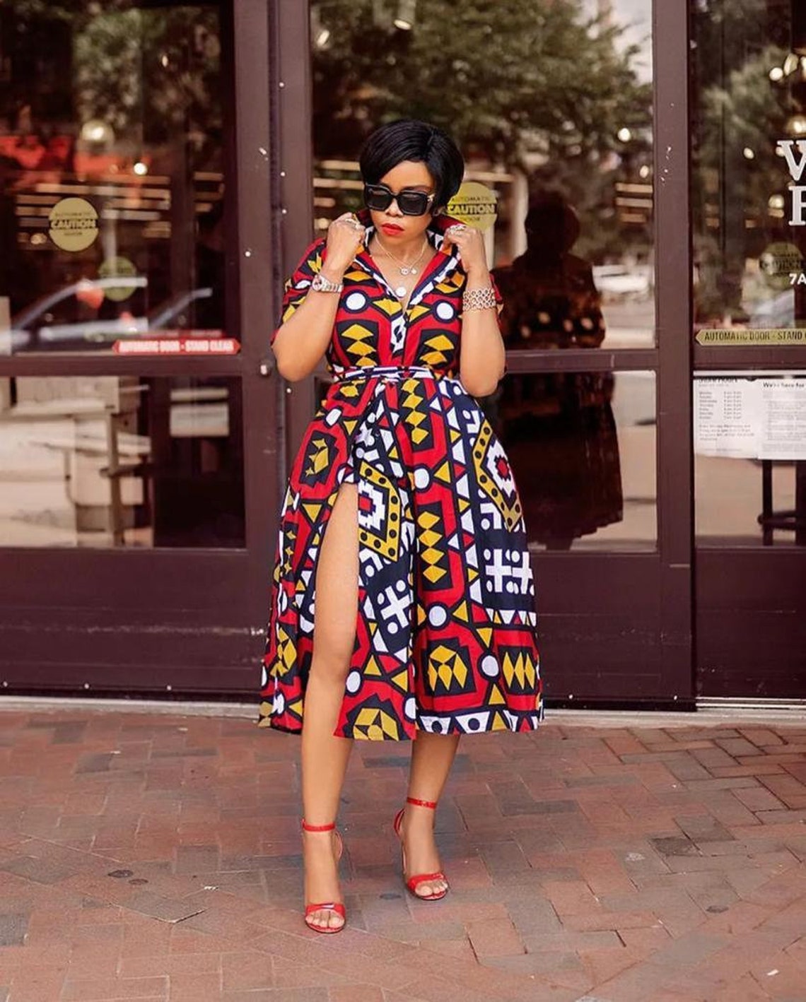 Ankara Shirt Dress Ankara Flare Gown Ankara Dresses for Etsy