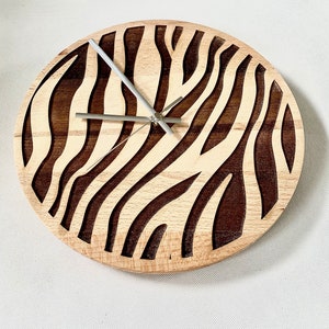 Zebra pattern wall clock without resin image 6