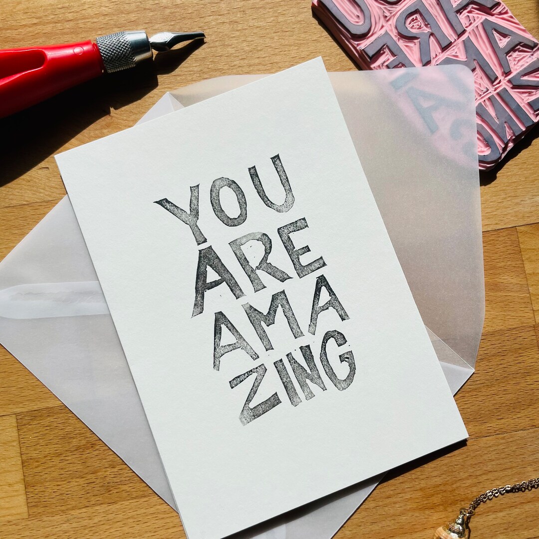Folding Card - You Are Amazing - Etsy