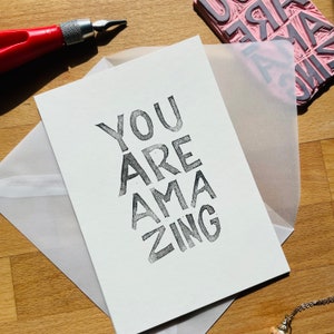 Klappkarte - you are amazing