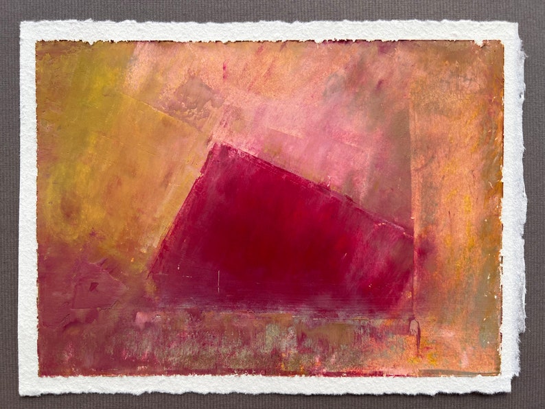 Oil Painting on Paper / Abstract Art / Original Oil Pastel Painting / 8