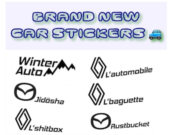 Car Sticker Designs (20cm length)