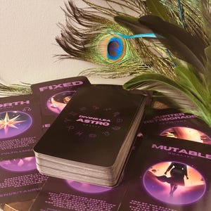 Divine Lea Astro Orakel Deck [70 KARTEN] Astrologie Orakel Deck | Astrologie-Lernwerkzeug | Genaue astrologische Voraussagen Orakel Deck