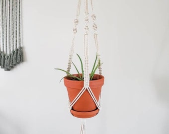 MACRAME PLANT HANGER | Indoor Plant hanger, macrame plant holder, boho hanging planter, rope plant hanger, home gift for plant lover