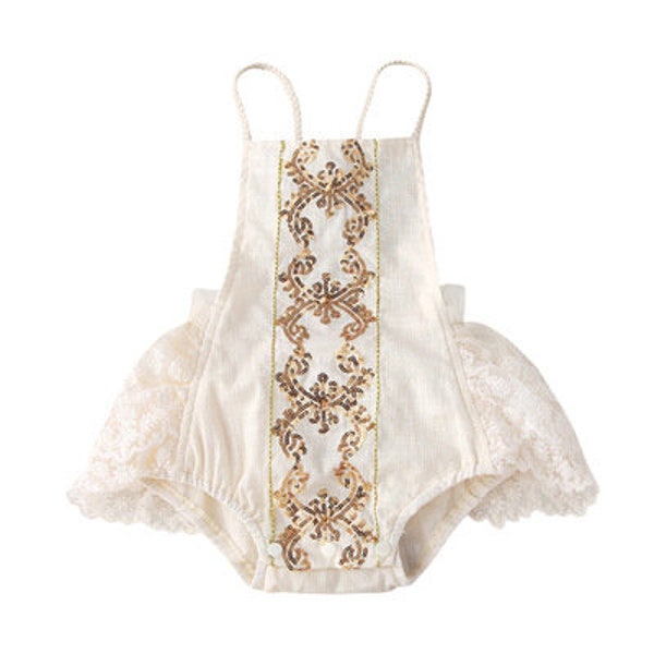 Baby Sequin Romper Etsy