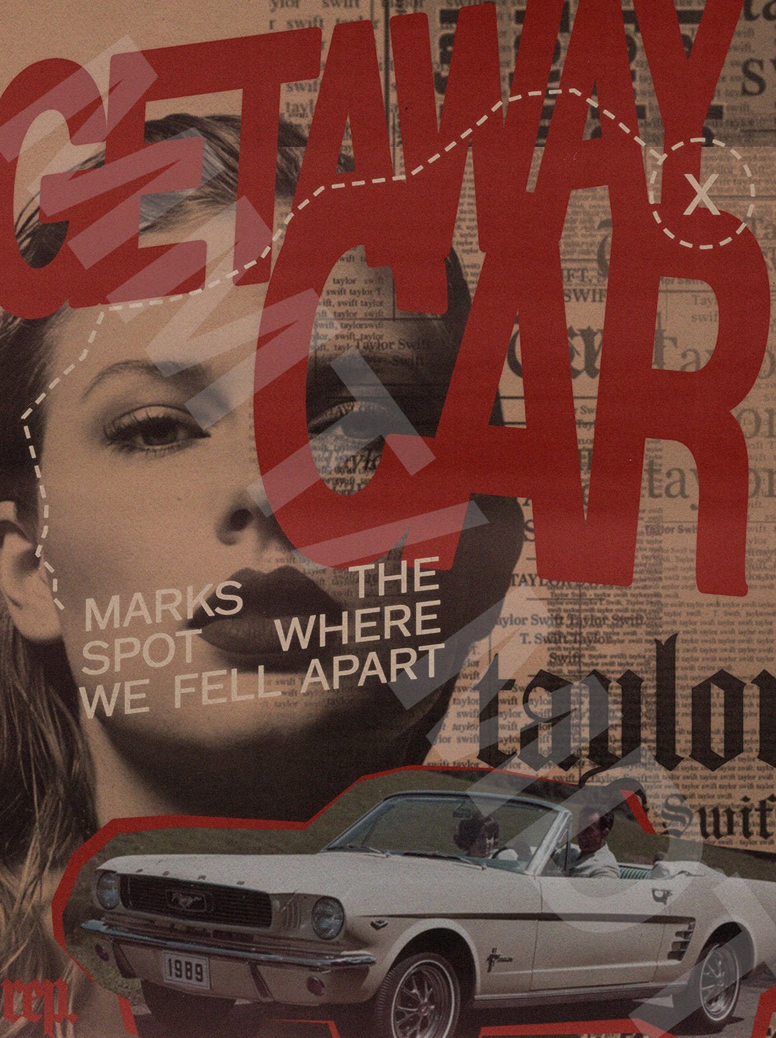 T.S. 'getaway Car' Poster HD Digital Download Etsy