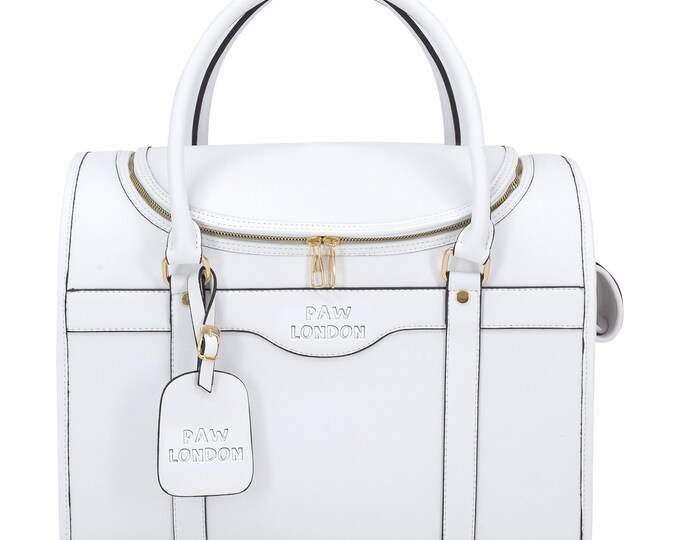 Luxury Dog Airline Carrier Small Dog Puppy Bag WHITE Airline Compliant