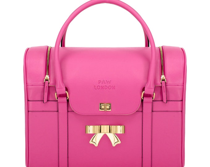 Luxury Dog Airline Carrier Small Dog Puppy Bag PINK Airline Compliant