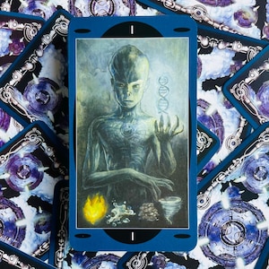 UFO Tarot 78 Karten Deck,Tarot Deck,Tarot Karten Deck,78 Tarot,Tarotkarten,Tarotkarten Deck, Einzigartiges Tarot,seltenes Tarot,Aliens Tarot,Alien Tarot