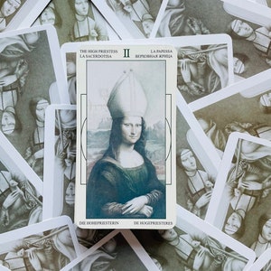 Baraja de 78 cartas del Tarot Leonardo Da Vinci, baraja de tarot, cartas del tarot, baraja de cartas del tarot, 78 cartas del tarot, tarot raro, tarot único, tarot medieval