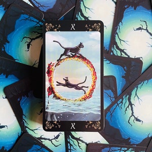 Baraja de 78 cartas del Tarot de los gatos negros, baraja de tarot, cartas del tarot, baraja de cartas del tarot, baraja de 78 cartas del tarot, tarot de los gatos, tarot de los animales, tarot de los animales, tarot del gato negro