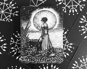 Seltenes Tagebuch eines gebrochenen Soul Tarot 78 Karten Deck - Schwarz und Weiß Tarot