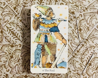 Aquarian TAROT the Fool Blue Back Cards 1970 AQ78 Palladini Art