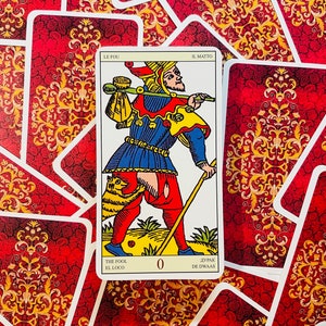 Baraja de 78 cartas del Tarot de Marsella, Tarot, Baraja de Tarot, Cartas del Tarot, Baraja de Cartas del Tarot, Tarot Antiguo, Baraja de 78 Cartas del Tarot, Tarot Medieval, Tarot de Marsella