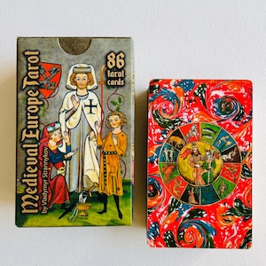 Mittelalterliches Europa Tarot 86 Karten Deck mit Goldkanten,Tarot,Tarot Deck,Tarot Karten,Tarot Karten Deck,78 Tarot,Mittelalterliches Tarot,Einzigartiges Tarot