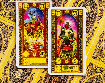 Rare Stairs of Gold Tarot by Tavaglione 78 Cards Deck - Ancient