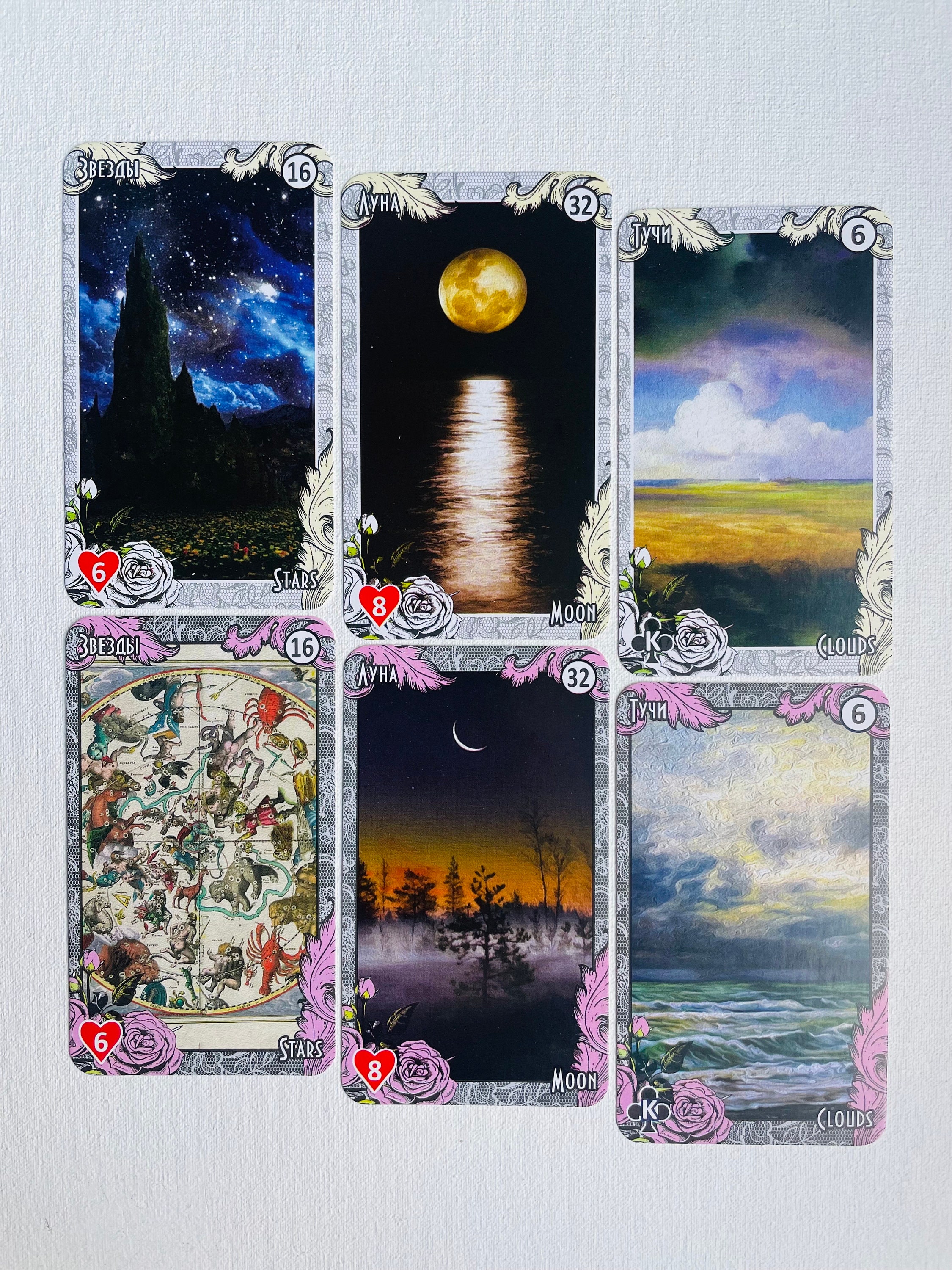 Vintage Lenormand 36+36 Cards Deck,lenormand,lenormand Deck