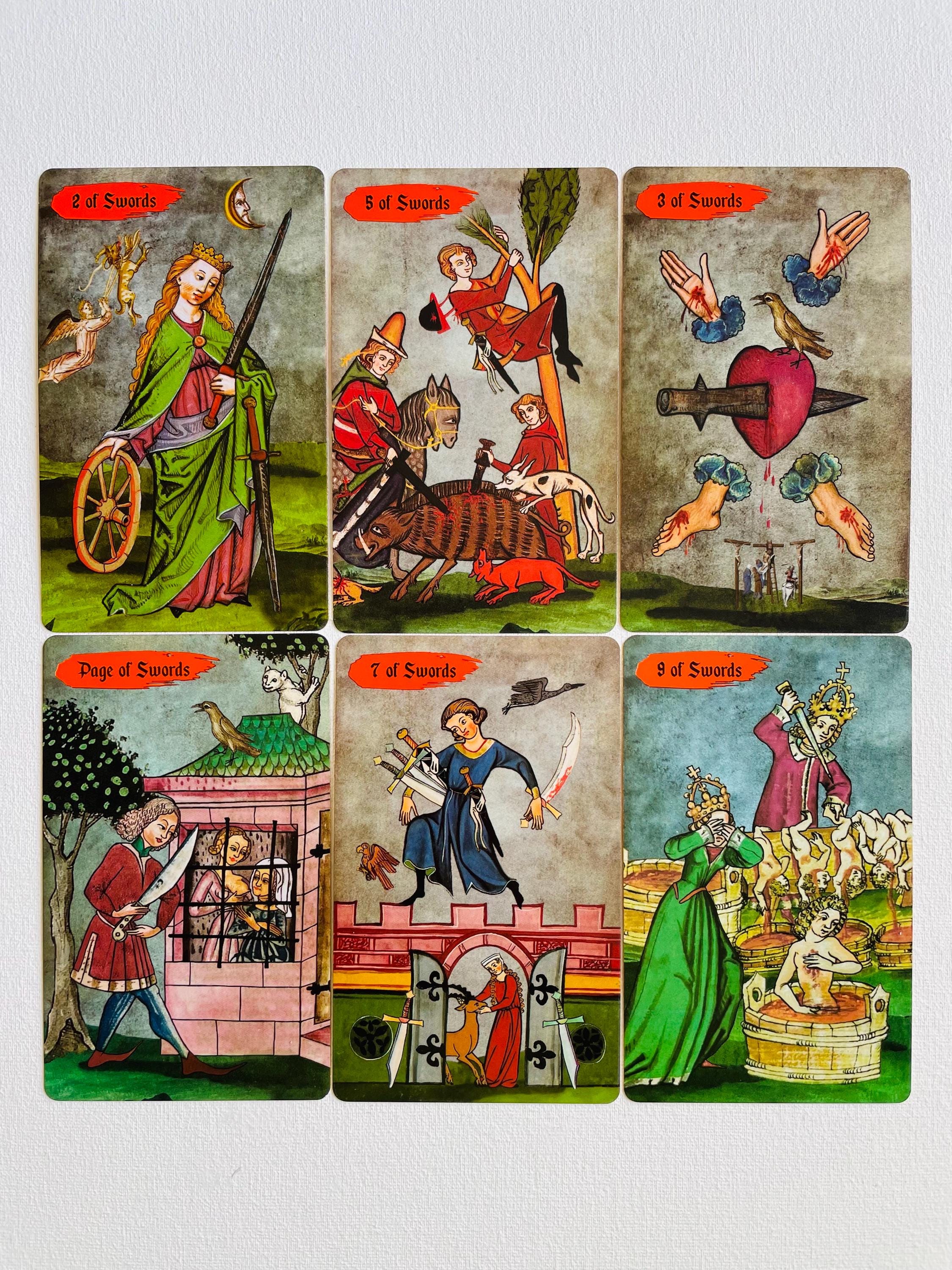 Medieval Europe Tarot 86 Cards Deck With Gold Edges - Unique Tarot