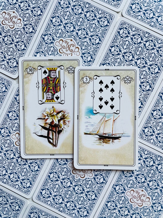 Beige Lenormand 36 Cards Deck,lenormand,lenormand Cards