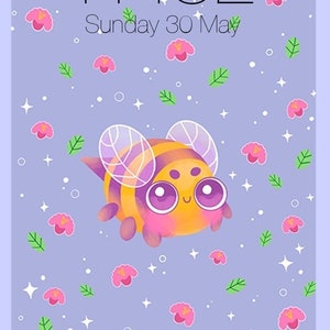 Cute Bee Flower Phone Wallpaper Lock Screen Instant Digital Download ...