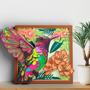 Hummingbird Mandala SVG: 3D Layered Laser Cut Files for Cricut, Home Decor (Digital Download)