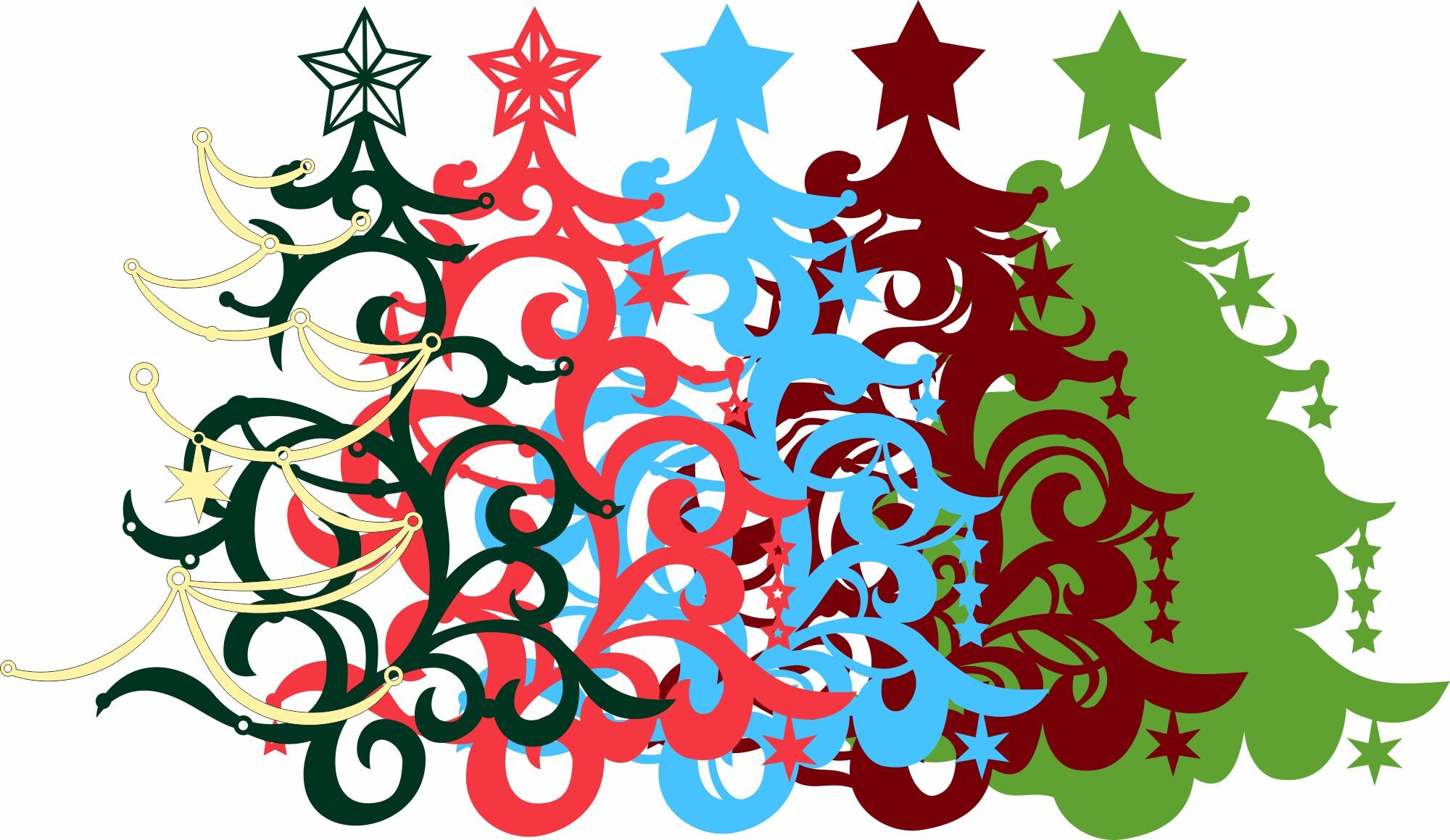 Christmas Tree Multilayer SVG | 3D Layered Mandala Laser Cut Cricut CNC ...
