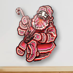 Santa Multilayer SVG Files for Cricut Projects, Chrismas Mandala SVG for Laser Cutting, Multilayer Panels Dxf Template for Cnc Router
