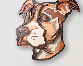Dog Multilayer SVG | 3D Layered Pet Mandala Laser Cut Cricut CNC File | Plywood Art